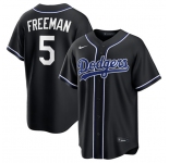 Men's Los Angeles Dodgers #5 Freddie Freeman 2026 Black Out Stitched Baseball Jersey