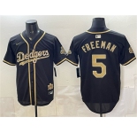 Men's Los Angeles Dodgers #5 Freddie Freeman Black Military Appreciation Game Day Stitched Baseball Jersey