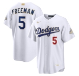 Men's Los Angeles Dodgers #5 Freddie Freeman Nike White 2026 Gold Collection Stadium Jersey