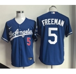 Men's Los Angeles Dodgers #5 Freddie Freeman Royal 2026 Gold Collection Stadium Stitched Baseball Jersey
