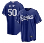 Men's Los Angeles Dodgers #50 Mookie Betts Royal Limited Stitched Baseball Jersey