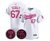 Men's Los Angeles Dodgers #67 Vin Scully White 2026 Mother’s Day Vapor Premier Limited Stitched Baseball Jersey