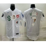 Men's Los Angeles Dodgers #7 Julio Urias White With Vin Scully Patch Flex Base Stitched Baseball Jersey