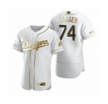 Men's Los Angeles Dodgers #74 Kenley Jansen Nike White Authentic Golden Edition Jersey