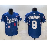 Men's Los Angeles Dodgers #8 Enrique Hernandez Royal 2025 Tokyo Series Limited Stitched Baseball Jersey