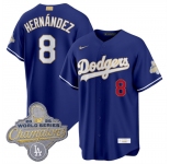 Men's Los Angeles Dodgers #8 Enrique Hernández Royal 2026 Alternate Gold Collection Stadium Stitched Baseball Jersey