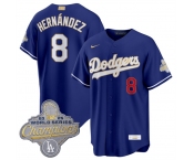 Men's Los Angeles Dodgers #8 Enrique Hernández Royal 2026 Alternate Gold Collection Stadium Stitched Baseball Jersey