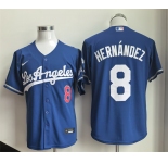 Men's Los Angeles Dodgers #8 Enrique Hernández Royal 2026 Gold Collection Stitched Baseball Jersey