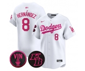 Men's Los Angeles Dodgers #8 Enrique Hernández White 2026 Mother’s Day Vapor Premier Limited Stitched Baseball Jersey