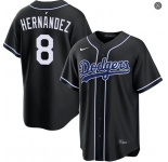 Mens Los Angeles Dodgers #8 Kike Hernandez 2026 Black Carbon Fashion Limited Jersey