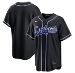 Men's Los Angeles Dodgers Blank 2026 Black Out Stitched Baseball Jersey