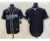 Men's Los Angeles Dodgers Blank B2B Champs 2026 Black Out Style Vapor Limited Stitched Baseball Jersey