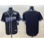 Men's Los Angeles Dodgers Blank Black Fashion 2025 World Series Cool Base Stitched Baseball Jersey