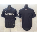 Men's Los Angeles Dodgers Blank Black 'Gothic Edition' Vapor Premier Limited Stitched Baseball Jersey
