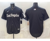 Men's Los Angeles Dodgers Blank Black 'Gothic Edition' Vapor Premier Limited Stitched Baseball Jersey