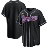 Men's Los Angeles Dodgers Blank Fashion Black Out Stitched Baseball Jersey
