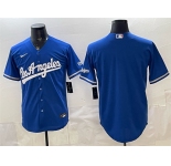 Men's Los Angeles Dodgers Blank Royal Alternate Stadium Stitched Baseball Jersey
