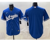 Men's Los Angeles Dodgers Blank Royal Alternate Stadium Stitched Baseball Jersey