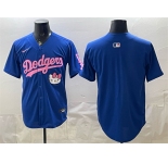 Men's Los Angeles Dodgers Blank Royal Hello Kitty Night Stitched Baseball Jersey