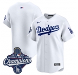 Men's Los Angeles Dodgers Blank White 2025 Champions Stitched Baseball Jersey