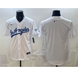 Men's Los Angeles Dodgers Blank White Alternate Stadium Stitched Baseball Jersey