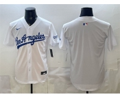 Men's Los Angeles Dodgers Blank White Alternate Stadium Stitched Baseball Jersey