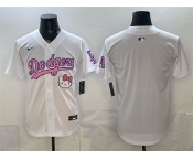 Men's Los Angeles Dodgers Blank White Hello Kitty Night Stitched Baseball Jersey