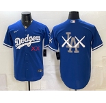 Men's Los Angeles Dodgers Blue Vapor Premier Limited Stitched Baseball Jersey
