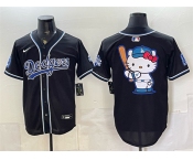 Men's Los Angeles Dodgers Team Big Logo B2B Champs 2026 Black Out Style Vapor Limited Stitched Baseball Jersey