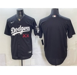 Men's Los Angeles Dodgers x KAWS Black Vapor Premier Limited Stitched Baseball Jersey