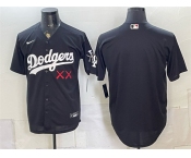 Men's Los Angeles Dodgers x KAWS Black Vapor Premier Limited Stitched Baseball Jersey