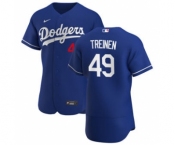 Men's Nike Los Angeles Dodgers #49 Blake Treinen Royal Alternate 2020 Authentic Player Baseball Jersey