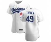 Men's Nike Los Angeles Dodgers #49 Blake Treinen White Home 2020 Authentic Player Baseball Jersey