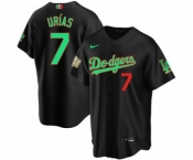 Men's Nike Los Angeles Dodgers #7 Julio Urias Mexico Black Stitched Baseball Jersey