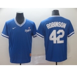 Men's Nike Majestic Los Angeles Dodgers #42 Jackie Robinson Blue M&N MLB Jersey