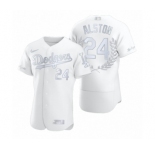 Walter Alston #24 Los Angeles Dodgers White Awards Collection Retirement Jersey