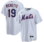 Men's New York Mets #19 Bo Bichette 2026 White Cool Base Stitched Baseball Jersey