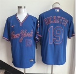 Men's New York Mets #19 Bo Bichette Blue Stitched Baseball Jersey