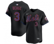 Men's New York Mets #3 Carson Benge 2026 Black Limited Stitched Baseball Jersey