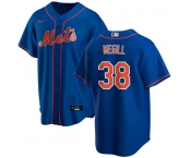 Men's New York Mets #38 Tylor Megill Royal Cool Base Stitched Baseball Jersey