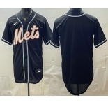 Men's New York Mets Blank 2026 Black Fashion Cool Base Jersey