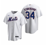 Men's Nike New York Mets #34 Noah Syndergaard White 2020 Home Stitched Baseball Jersey