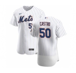 Men's Nike New York Mets #50 Miguel Castro White Home 2020 Authentic Player Baseball Jersey