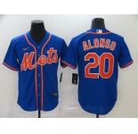 Nike Men's New York Mets #20 Pete Alonso Blue Alternate Home Cool Base Baseball Jersey