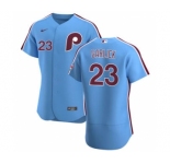 Men's Nike Philadelphia Phillies #23 Kyle Garlick Light Blue Alternate 2020 Authentic Player Baseball Jersey