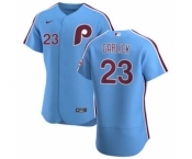 Men's Nike Philadelphia Phillies #23 Kyle Garlick Light Blue Alternate 2020 Authentic Player Baseball Jersey