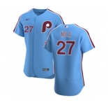 Men's Nike Philadelphia Phillies #27 Aaron Nola Light Blue Alternate 2020 Authentic Player Baseball Jersey