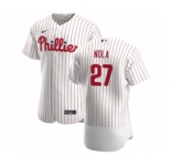Men's Nike Philadelphia Phillies #27 Aaron Nola White Home 2020 Authentic Player Baseball Jersey