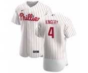 Men's Nike Philadelphia Phillies #4 Scott Kingery White Home 2020 Authentic Player Baseball Jersey