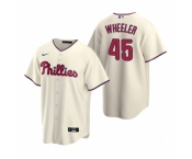 Men's Nike Philadelphia Phillies #45 Zack Wheeler Cream Alternate Stitched Baseball Jersey